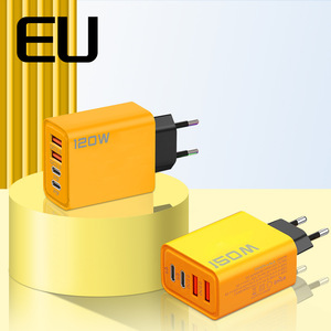 120W çift PD çift USB elektrik şarj Xiaomi cep telefonları için Apple için uygulanabilir tip-c Port 5V/2.4A 0.5A ab ABD BİRLEŞİK KRALLIK fiş - Product Image 3
