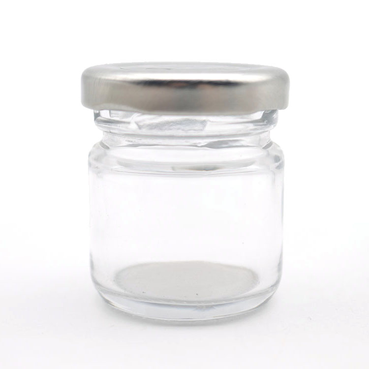 clear jar with silver lid