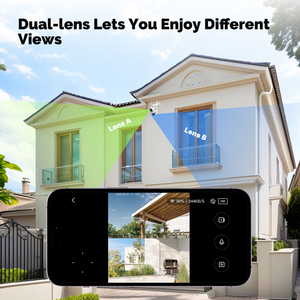 Moes Tuya Smart WiFi telecamera di sicurezza esterna 8MP doppio schermo 2.4G/5G IP65 impermeabile rilevamento del movimento Auto traccia Audio bidirezionale