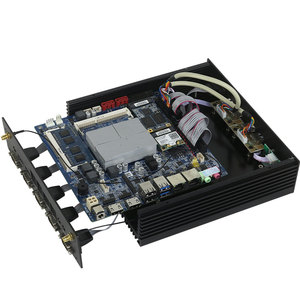 Linux Ubuntu IOTファンレスRuggedN2840J1900 I3 I5 I7X86産業用コンピューター2イーサネット組み込みミニPCチャンネルWIFIステータスSSD