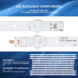 <strong>LED</strong> TV Bar for 47LA613S-ZB 47LA6208-ZA 47LA620S-ZA 47'' ROW2.1 REV0.7 2 R1 TYPE 6916L-1259A-R1 1260A 1261A 1262A R2 L1 L2 - Product Image 2