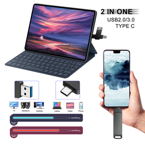 Android telefonlar, Apple macbook'lar için özel 2.0/3.0 2-in-1 Metal USB C USB sürücüleri (128GB, 64GB, 8GB, 16GB, 32GB). OTG desteği. - Product Image 2