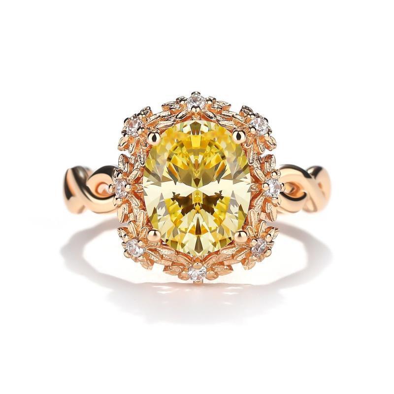 Bague diamant jaune K870