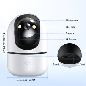 Работает 3MP WiFi камера с динамиками микрофоны TF карта Mini Wi-Fi Al отслеживание человека для наблюдения - Product Image 5