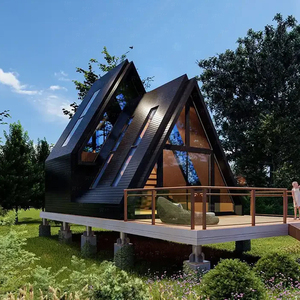 Maison préfabriqué<span class=keywords><strong>e</strong></span> européenne de luxe en forme de A double palais et villa d'hôtel de style pyramide pour l'extérieur pour maisons préfabriquées - Product Image 6