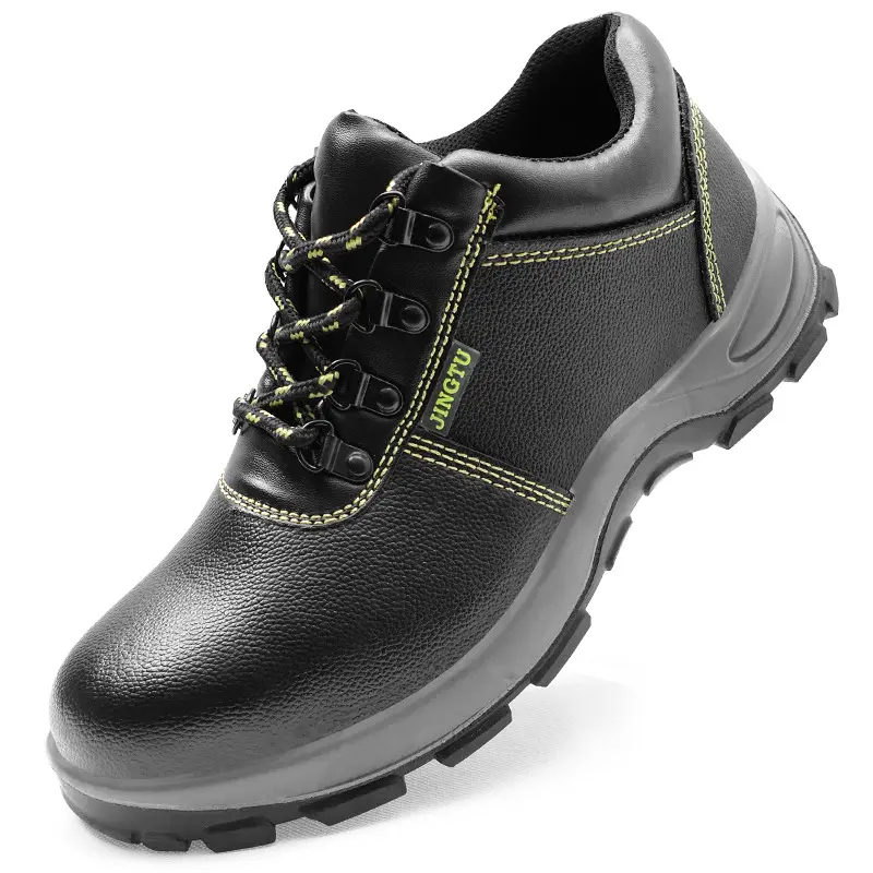 Zapatos de seguridad para trabajadores, calzado de seguridad de alta calidad con punta de acero, antigolpes, venta al por mayor