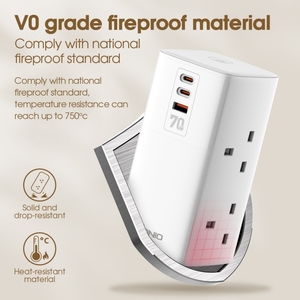 LDNIO SK4396 Nuevo diseño Reino Unido Protector contra sobretensiones múltiple 4 salidas 3 puertos Usb 2M Cable de extensión Torre Regleta - Product Image 5