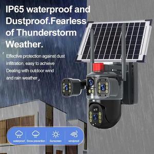 Regis 8MP 8MP 2 Lens 3 ekranlar 4K renk gece görüş İki yönlü ses Wifi IP ev açık sistemi 4G güneş güvenlik kamera - Product Image 2