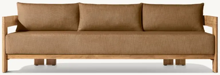 Nouveau design de canapé moderne pour l'extérieur Meubles de jardin Canapés en bois de teck Canapés imperméables en carton Meubles en bois Ensemble de canapés 2 ans
