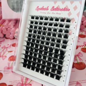 HILASH ชุดขนตาปลอมสำหรับต่อขนตาปลอมแบบกลุ่มบางแพ็กเกจสีดำตามสั่ง - Product Image 2