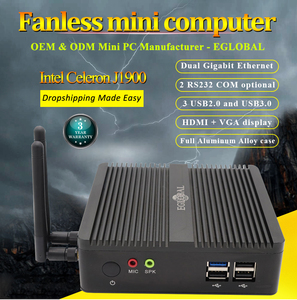 Dual Lan Mini Fanless Pc Quad Core Cele J1900 Dual LAN Win7/8/10/Linux OS Desktop Mini Pc - Product Image 2