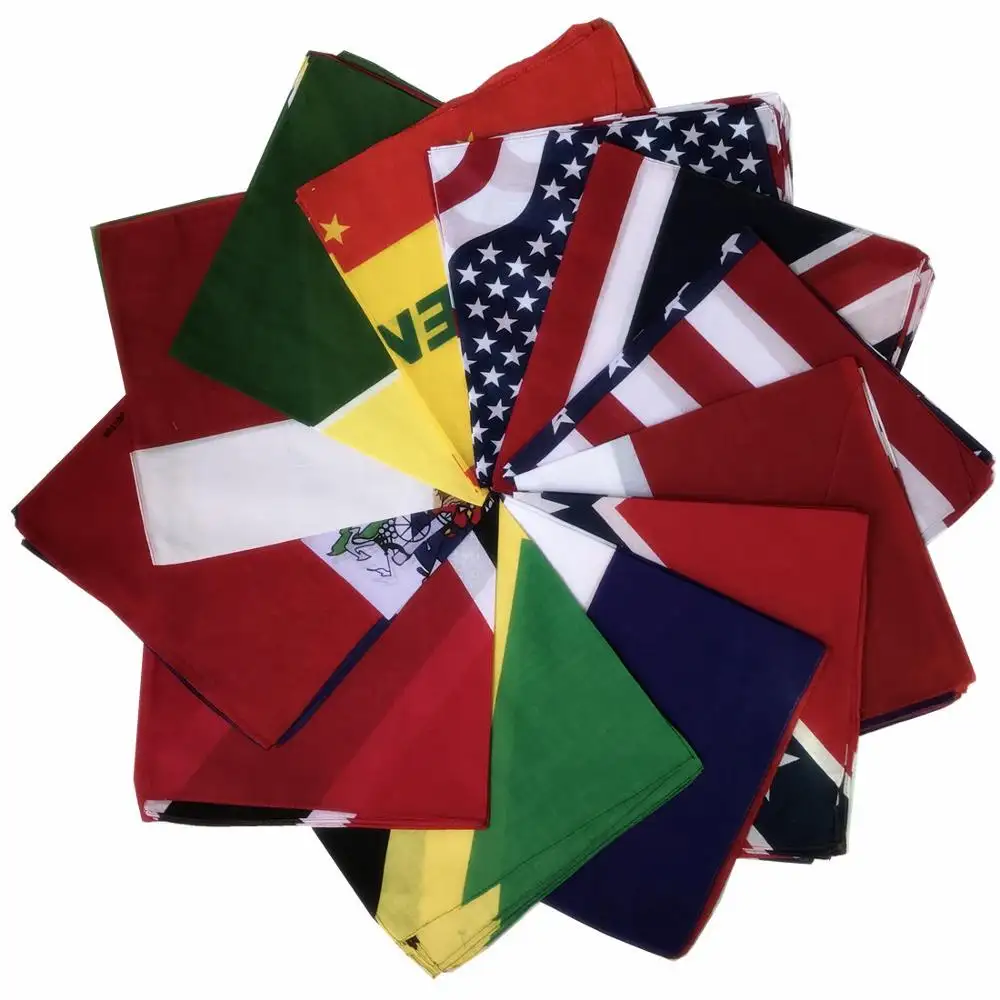 national flag men cycling bandana for head wrap 100% cotton unique bandana accessories custom bandana