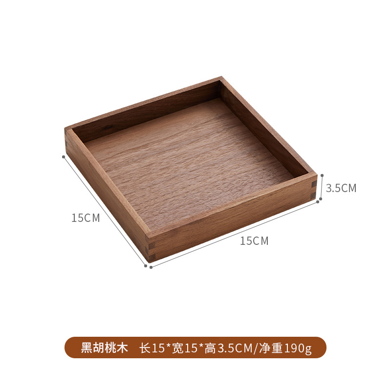 15cm square black walnut wood