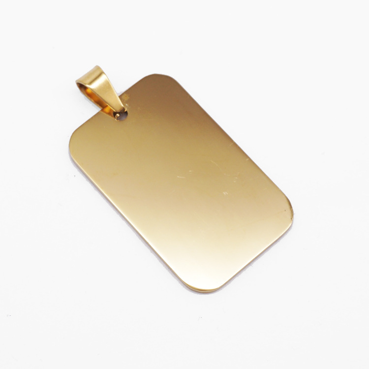 Gold Rounded Corners Single Pendant