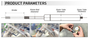 Trung Quốc Nhà sản xuất thủy lực <span class=keywords><strong>gas</strong></span> Lift hỗ trợ sốc cho đồ nội thất phụ kiện nén khí mùa xuân, áp lực đột quỵ tùy chỉnh - Product Image 4