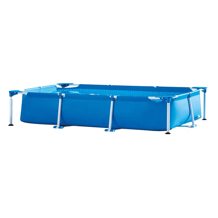 Big size commercial metal frame steel removable soft plastic baby children rectangular swimming pools