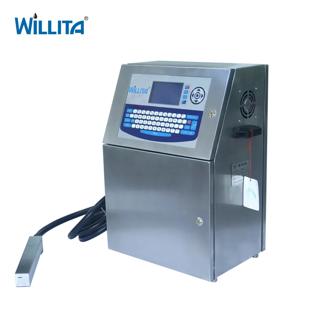 Willita Automático Cij Fecha Lote Impresora de inyección de tinta Máquina de codificación de impresión para botellas de agua Línea de producción de bolsas