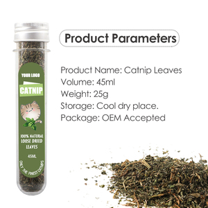 Hoja de hierba gatera seca de alta calidad de etiqueta privada en botella de 45ml Sin aditivos Seguro para gatos Comer hierba gatera natural - Product Image 2