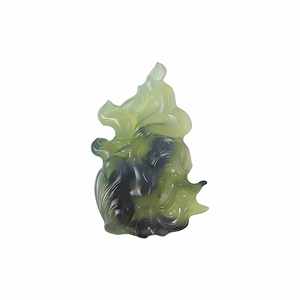South Asian Natural Serpentine <strong>Jade</strong> Hand Carved Nine Tailed Demon fox <strong>Jade</strong> Pendant with Adjustable Drawstring for Customization - Product Image 1