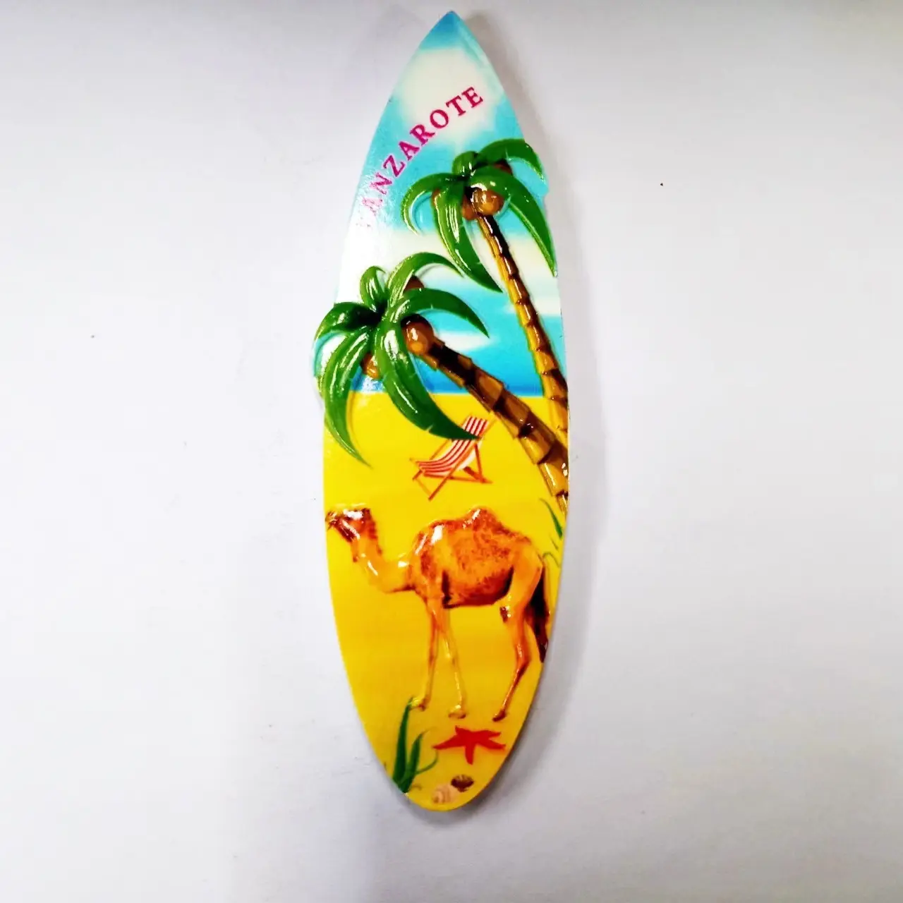 Adhesivo de resina para nevera, estilo de tabla de surf a la moda, decoración de recuerdo turístico, pegatina para nevera