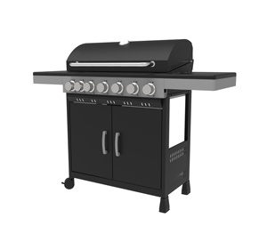 Hiện đại 6-<span class=keywords><strong>burner</strong></span> freestanding đen & thép không gỉ <span class=keywords><strong>gas</strong></span> nướng với Side <span class=keywords><strong>Burner</strong></span> & cửa đôi cho ngoài trời thịt nướng & nấu ăn - Product Image 1