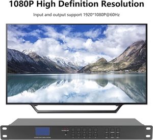 Best Seller <strong>8</strong>-16 2k <strong>Matrix</strong> <strong>Switcher</strong> with LAN Rs232 Audio/Video Multi-in Multi-out Signal Switching - Product Image 4