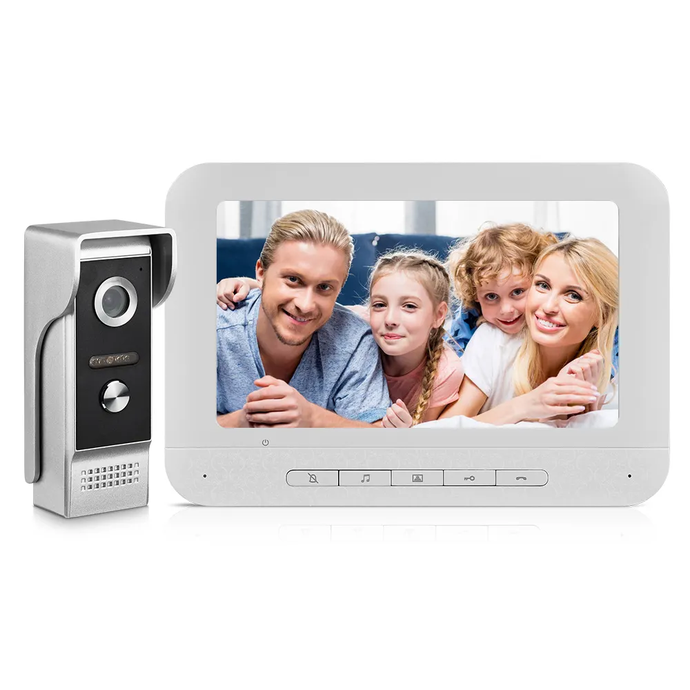 Intercomunicador de vídeo inteligente, simples função preço barato alta qualidade 7 polegadas interfone vídeo câmera intercomunicador