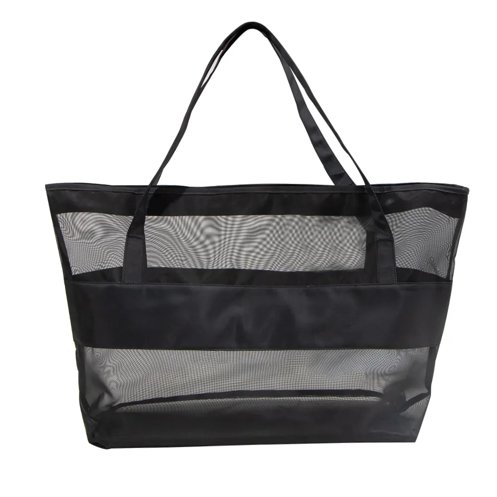 Fabriek Rechtstreekse Levering Goedkope Clear View Mesh Strand Tote Tas Met Koeler