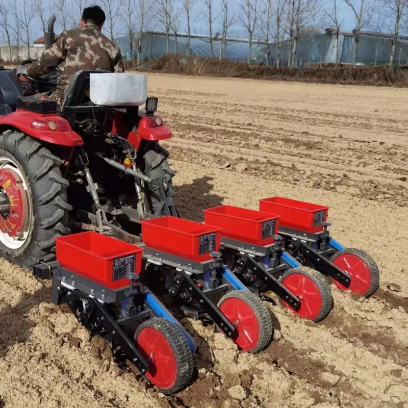 Сельскохозяйственное оборудование, машина для точной посадки кукукурузы, трактор для выращивания семян арахиса, 4 ряда, пневматическая сеялка для кукурузы