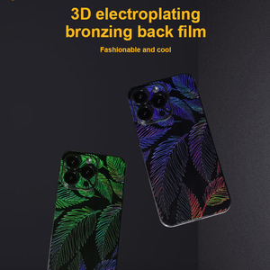3D kabartmalı renk 3m hidrojel ekran koruyucu Film Tpu Pvc çıkartmalar kağıt cep telefonu cep Smartphone için arka kapak cilt - Product Image 3