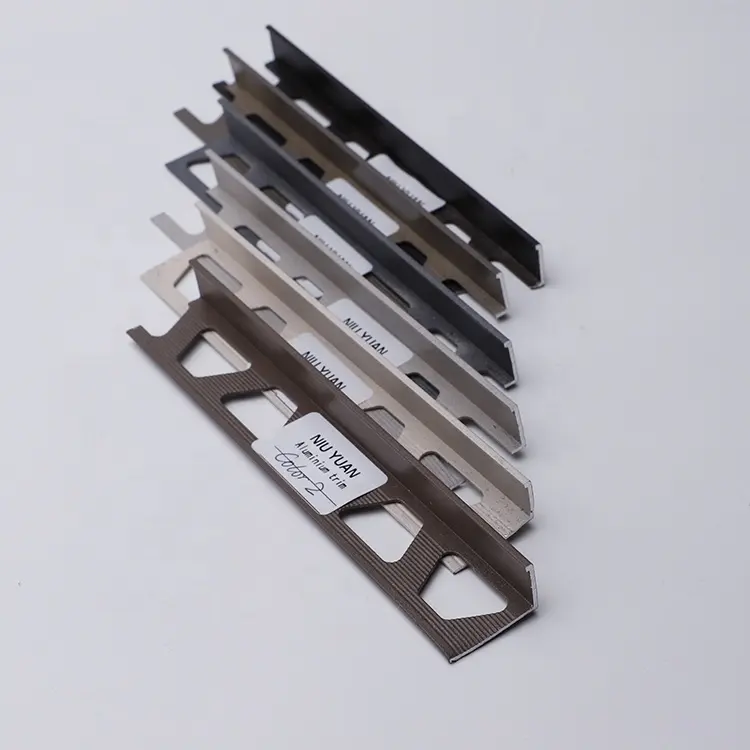 L-образная алюминиевая плитка отделка металлические экструзионные профили керамическая угловая окантовка