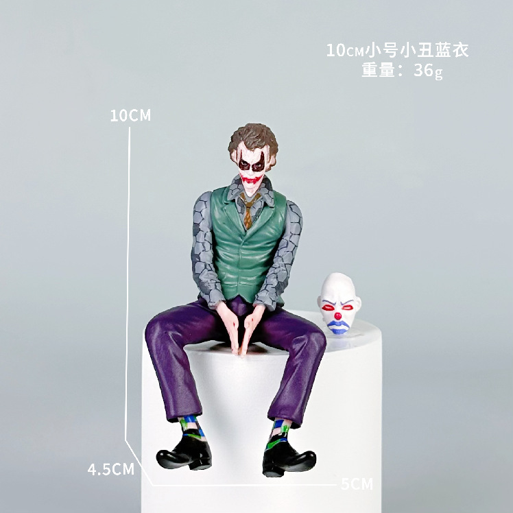10 cm Joker in blue-detachable mask-bagged