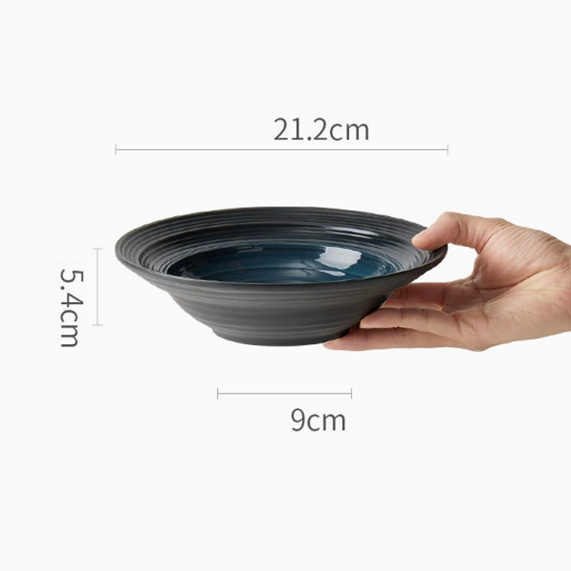 Tazón de sopa azul de 8.3 pulgadas