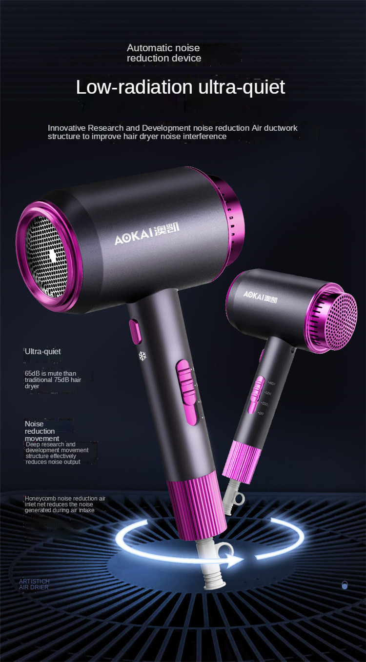 Source factory salon negative ion hair dryer 1200W high-power hot and cold Professional hair dryer home travel drop shipping