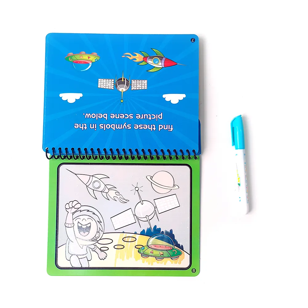 2024 novo produto livro de pintura infantil reutilizável livro de colorir água mágica livro de desenho brinquedos do bebê