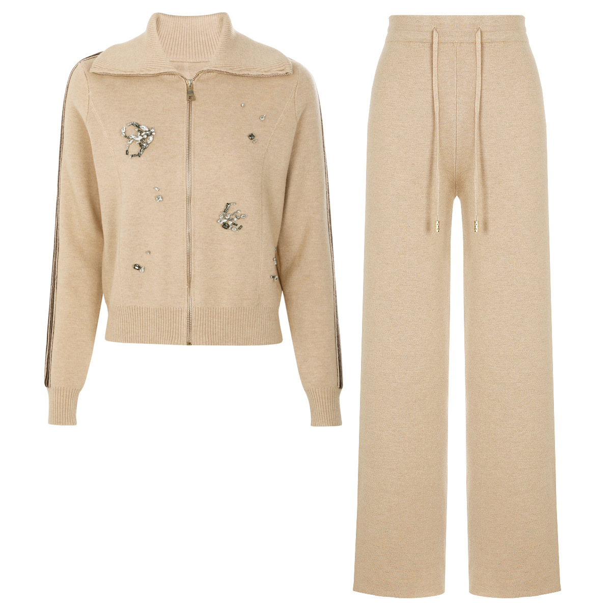 costume blanc beige