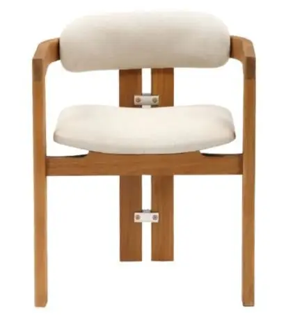 DISEN Design moderno sedia da pranzo sedia da pranzo cuscino in pelle di Augusto Savini tessuto imbottito struttura in legno Solid Leisure