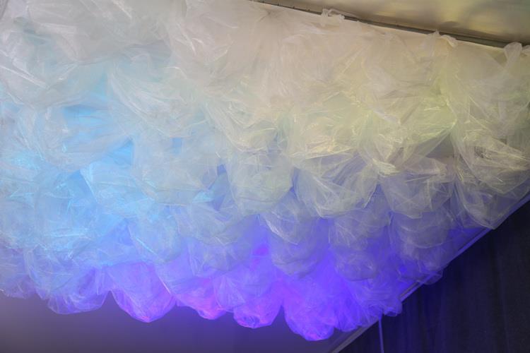 Blanc 4(50 cm de haut) Y compris le tissu plat supérieur