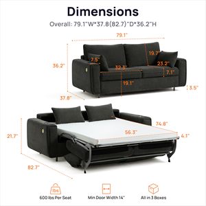 Dongguan Factory Ausziehbares Schlafs ofa Queen-Size-Schlafs ofa mit USB-Aufladung Memory Form Matratze Cabrio Loves eat Couch bett - Product Image 1