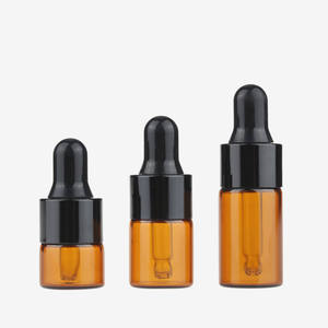 1 3 5 ml Glass Vial Dropper <strong>Bottle</strong> for Oil 3ml 5ml Tincture Amber Droplet <strong>Bottles</strong> with Gold Silver Dropper - Product Image 3