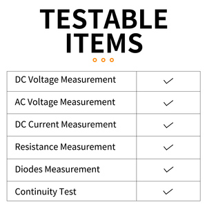 Cep dijital çok metre çoklu test tedbir DC AC gerilim akım direnci diyotlar süreklilik