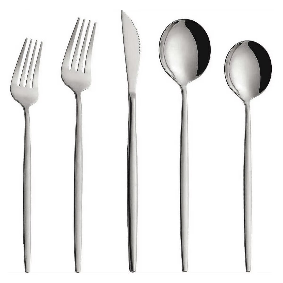 Argent mat 5 pièces/ensemble