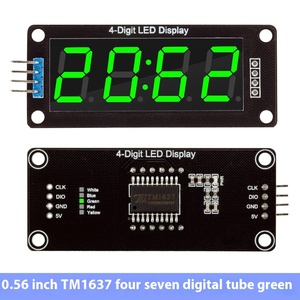 Display digitale 0.56 pollici a 4-Bit 7-segmento modulo orologio TM1637 IIC interfaccia ICs prodotto - Product Image 3