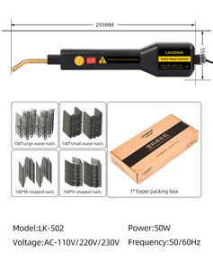LK-502 50W Hot Stapler Plastic Welding Gun Heat Nails <strong>Welder</strong> Bumper Fender Dashboard Repair Kit Car Plastic Welding Machine
