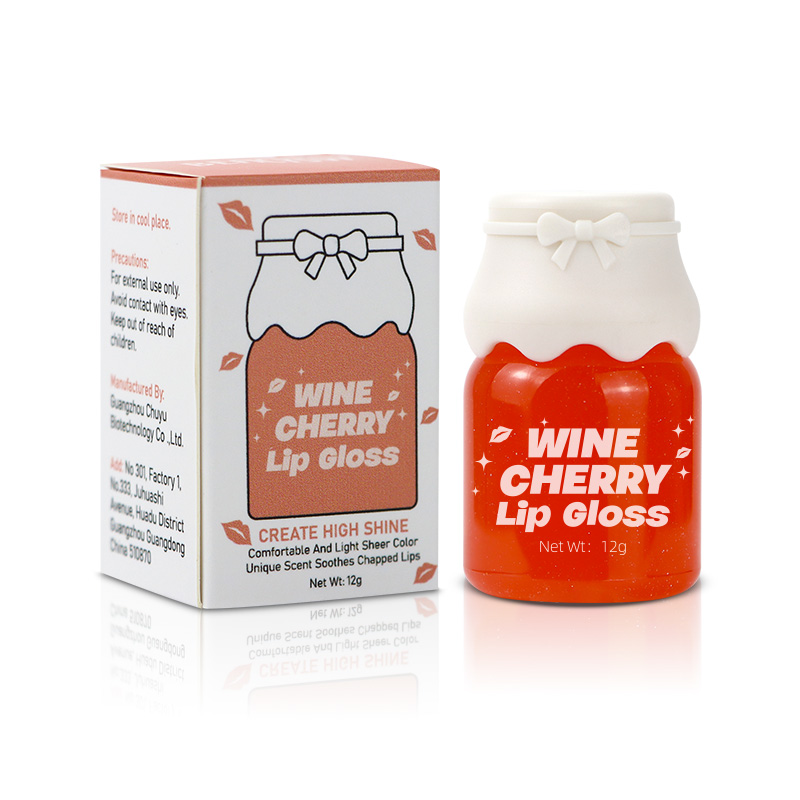 Brillant à lèvres cerise de vin