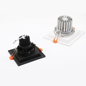 White Recessed Rectangular <strong>LED</strong> Single Double Triple Heads COB Square Ceiling Light Downlight Gimbal Spot Light 110V-220V <strong>5W</strong>-75W - Product Image 3