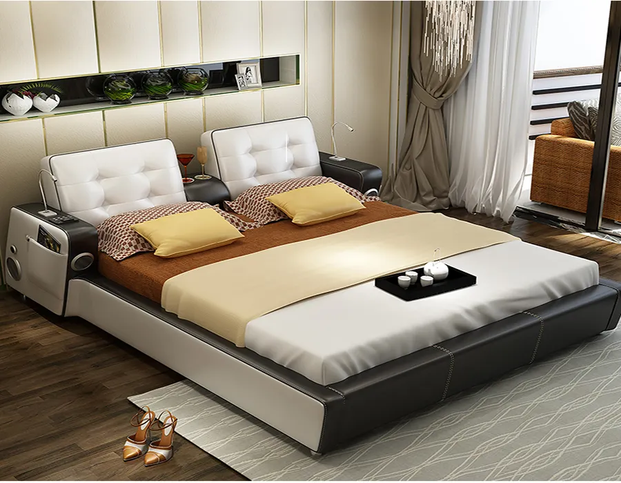 Design fantaisie à double étage en bois avec projecteur de galaxie de luxe portable pour la chambre à coucher