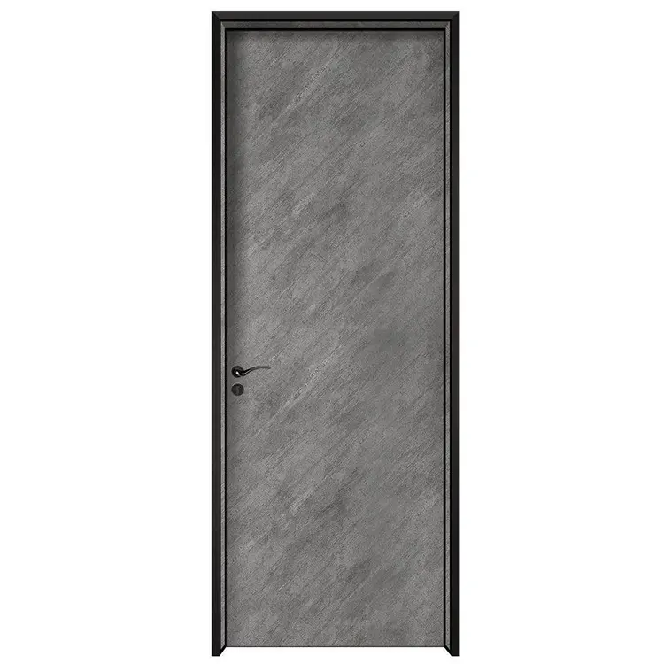 Puertas de oficina minimalistas para el hogar, diseño sólido de mdf, puertas internas de madera de pvc de alta calidad