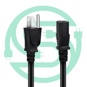 5 Ft Standard Computer Power <strong>Cord</strong> (NEMA 5-15P to IEC 320 C13) - <strong>18</strong> <strong>AWG</strong> Replacement AC Power Cable for PC or Monitor 125V 10A - Product Image 6