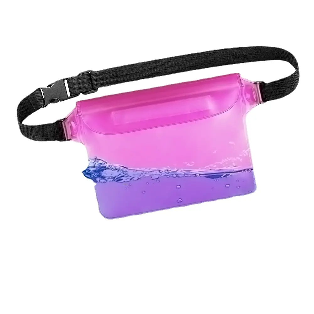 Durchsichtige PVC Taillenbeutel-Tasche wasserdichte transparente Reisetasche Gürtel-Tasche Geldbeutel Hüftbeutel Handybeutel